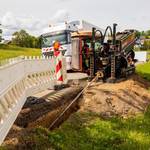 1. Spatenstich zur Errichtung einer Glasfaserinfrastruktur am 03.06.2020 im Schwarzenberger Ortsteil Erla-Crandorf (Foto: Foto-Weigel, Schwarzenberg)