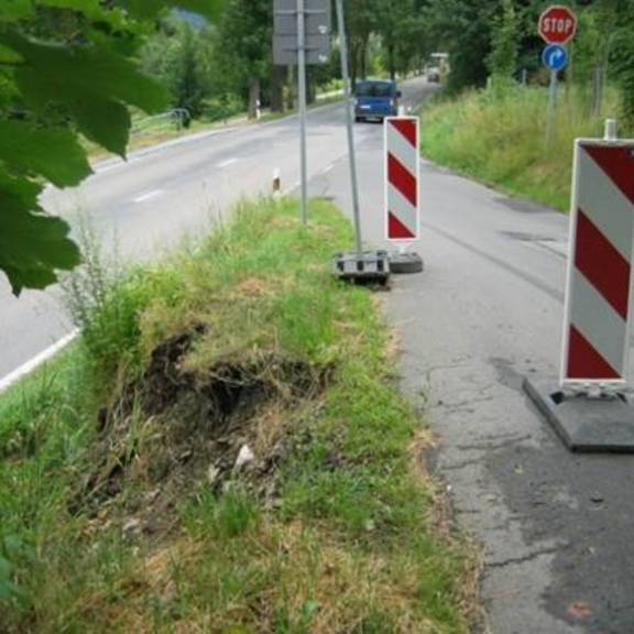 Alte Annaberger Straße vor Baumaßnahme (Foto: Stadtverwaltung)